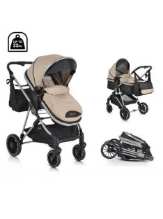   KALI babakocsi 2in1 lapra csukható, megfordítható+táska BÉZS