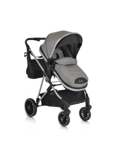    Kali babakocsi 2in1 lapra csukható, megfordítható+táska szürke