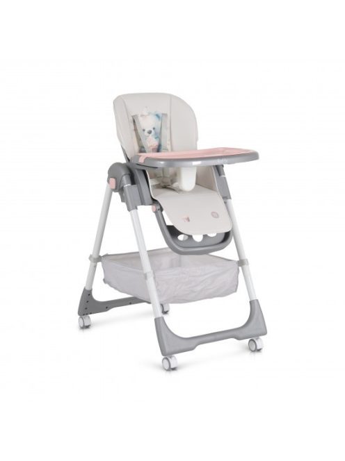 RAFFY etetőszék, könnyű, kompakt, multifunkciós, macis mintával PINK