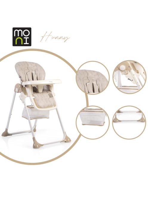 HUNNY etetőszék multifunciós, macis mintával BÉZS