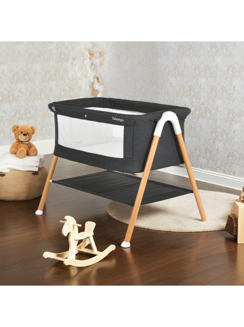 KALINIHTA Újszülött babaágy PRÉMIUM 11kg, 1szint FEKETE