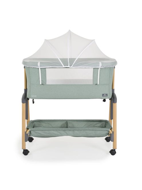 ADORO babaöböl szúnyoghálóval, 7 poz. dönthető, kerekes,+tároló ZÖLD
