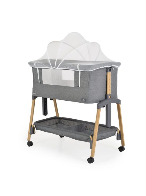 ADORO babaöböl szúnyoghálóval, 7 poz. dönthető, kerekes,+tároló SZÜRKE