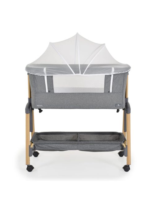 ADORO babaöböl szúnyoghálóval, 7 poz. dönthető, kerekes,+tároló SZÜRKE