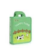 MONTESSORI foglalkoztató könyv textilből Happy Farm