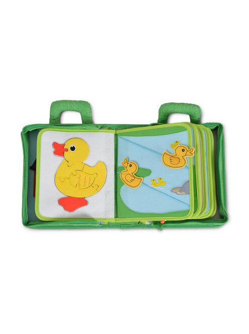 MONTESSORI foglalkoztató könyv textilből Happy Farm