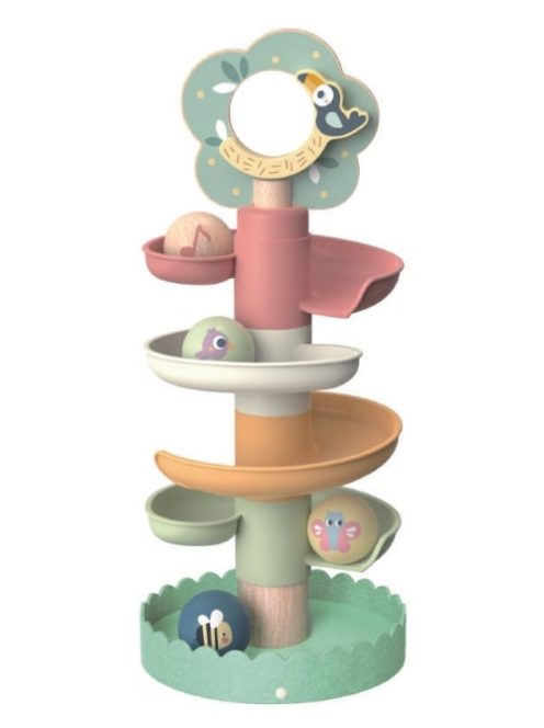 TOOKY fa golyópálya tükörrel PASZTEL szín