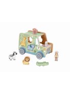 TOOKY fa állatos formabedobó autó PASZTEL szín