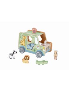 TOOKY fa állatos formabedobó autó PASZTEL szín