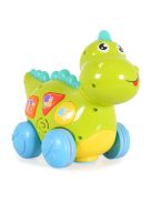 HOLA bébijáték tanuló dinó activity kerekekkel, gombokkal, műanyag