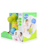 HOLA bébijáték tanuló dinó activity kerekekkel, gombokkal, műanyag