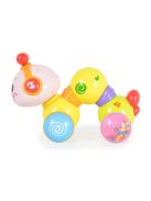 HOLA bébijáték vidám mozgó kukacka kerekekkel, műanyag