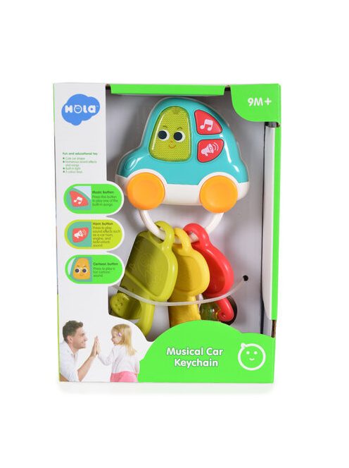 HOLA csörgő, zenélő kulcs AUTÓS
