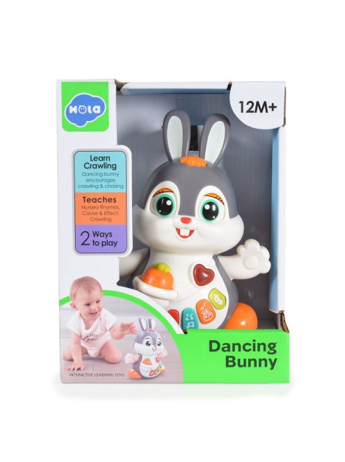 HOLA táncoló nyuszi activity játék gombokkal, műanyag