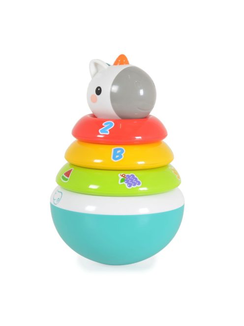 HOLA kis karikatorony UNIKORNIS roly-poly műanyag SZÍNES