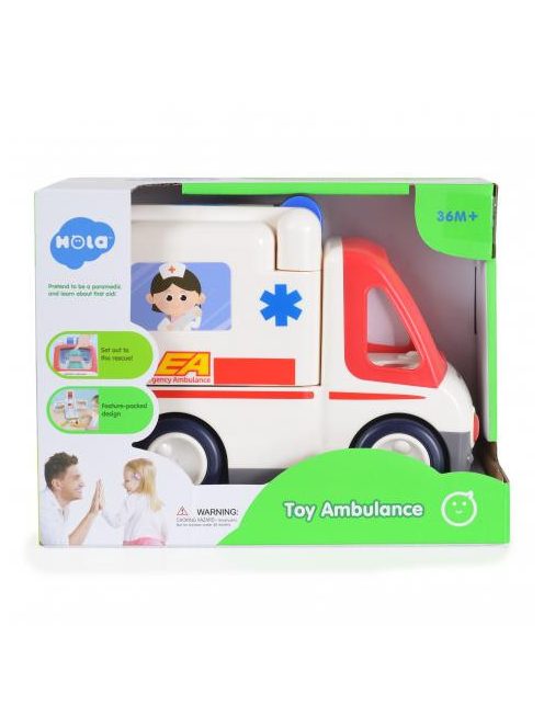 HOLA mentőautó figurával, orvosi szettel