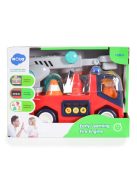 HOLA tűzoltó autó hangokkal, fényekkel PIROS