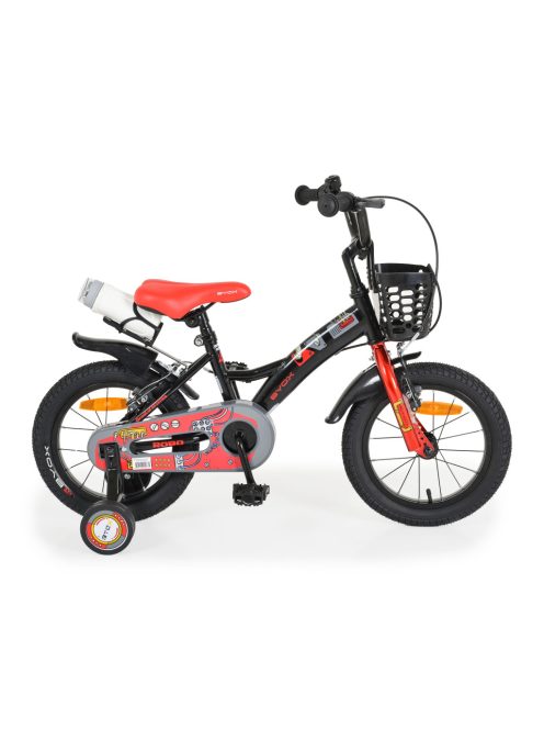 BYOX ROBO gyerek kerékpár 14es méret FEKETE/PIROS