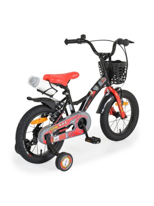 BYOX ROBO gyerek kerékpár 14es méret FEKETE/PIROS
