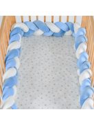 Braidy fonott fejvédő kék/fehér