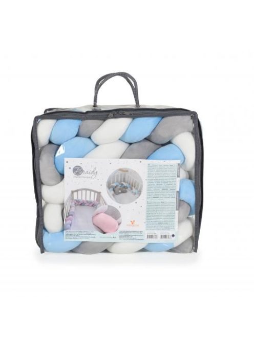 Braidy fonott fejvédő kék/fehér