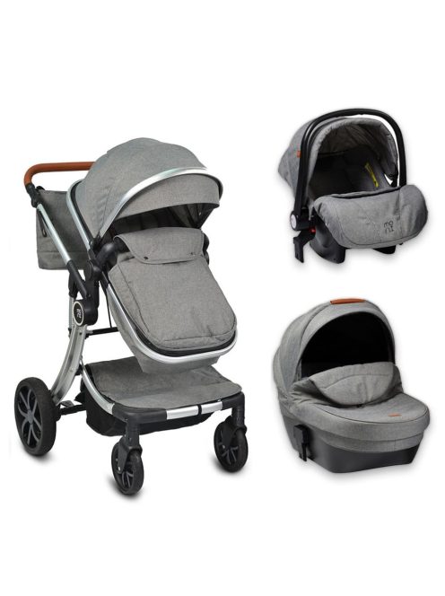  Polly 2in1 babakocsi SZETT:sport+mózes+ kistáska SZÜRKE