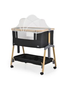   AMO babaöböl, 7 poziciós,szúnyoghálóval, tároló kosárral FEKETE