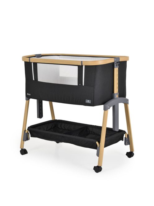 AMO babaöböl, 7 poziciós,szúnyoghálóval, tároló kosárral FEKETE