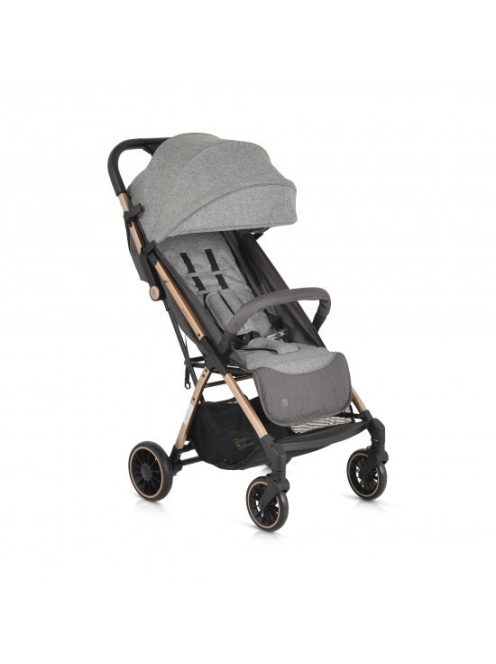 BERLIN utazó babakocsi, kompakt, 1 gombbal csukható, 22kg SZÜRKE