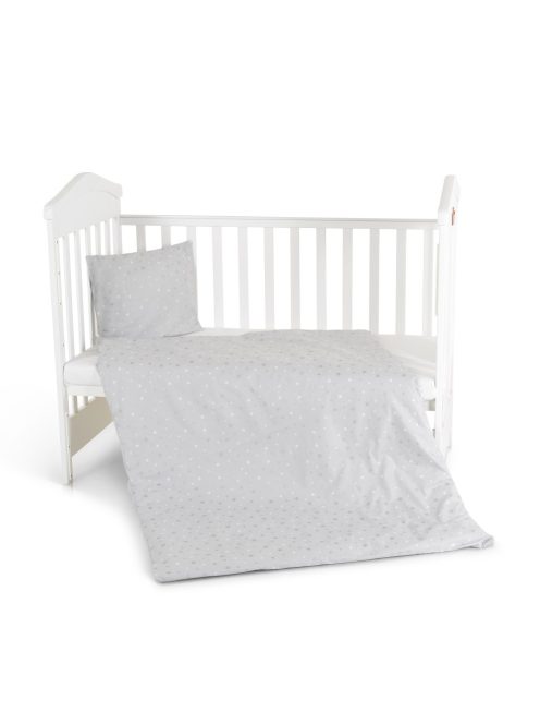 Nook 3 részes bébi ágynemű huzat garnitúra SZÜRKE CSILLAG