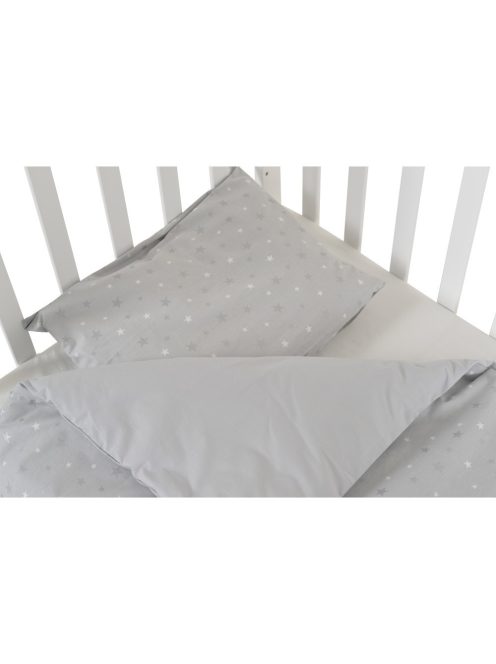 Nook 3 részes bébi ágynemű huzat garnitúra SZÜRKE CSILLAG