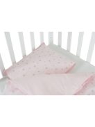 Nook 3 részes bébi ágynemű huzat garnitúra PINK CSILLAG