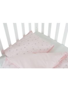Nook 3 részes bébi ágynemű huzat garnitúra PINK CSILLAG