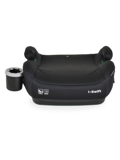 I-SWIFT ülésmagasító pohártartóval 125-150cm I-SIZE és ISOFIX FEKETE