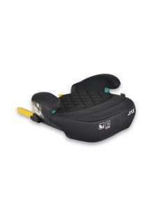   JAX autós ülésmagasító háttámlával 125-150cm rögzítő hevederrel, ISOFIX FEKETE