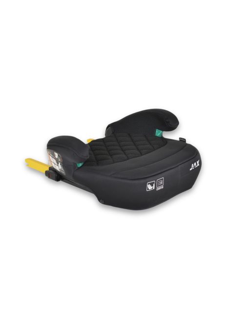 JAX autós ülésmagasító háttámlával 125-150cm rögzítő hevederrel, ISOFIX FEKETE