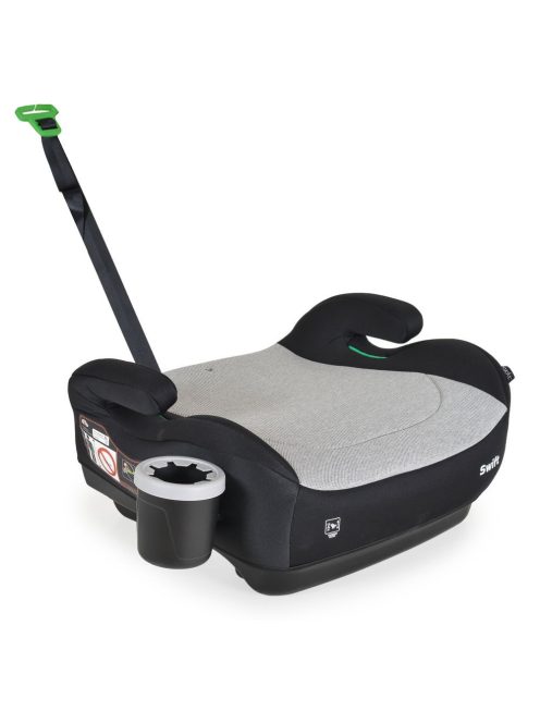 SWIFT ülésmagasító I-SIZE pohártartóval, hevederrel 125-150cm SZÜRKE