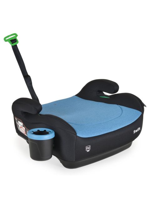 SWIFT ülésmagasító I-SIZE pohártartóval, hevederrel 125-150cm KÉK