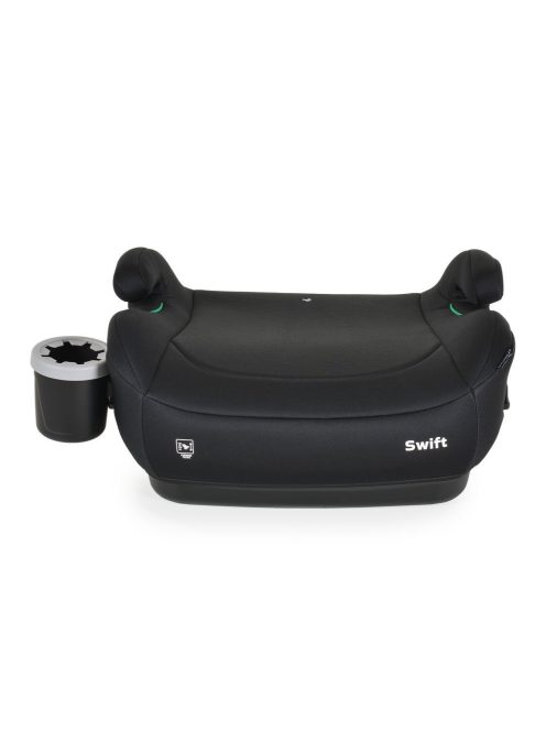 SWIFT ülésmagasító I-SIZE pohártartóval, hevederrel 125-150cm FEKETE
