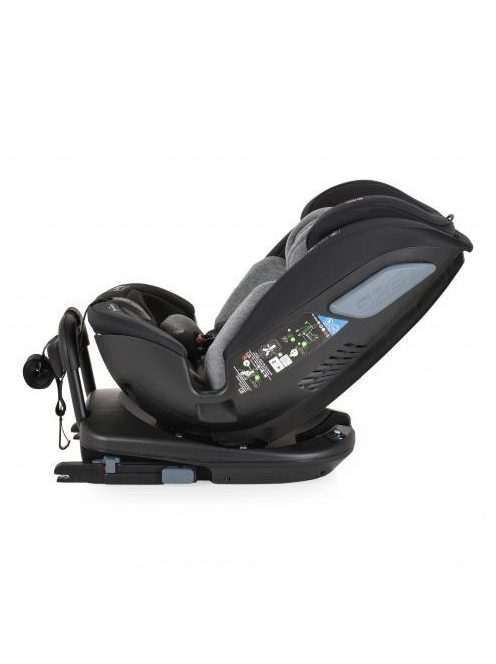 GRAVITY I-size gyerekülés 40-150cm, SPS, forgatható talp, pamut huzat SZÜRKE