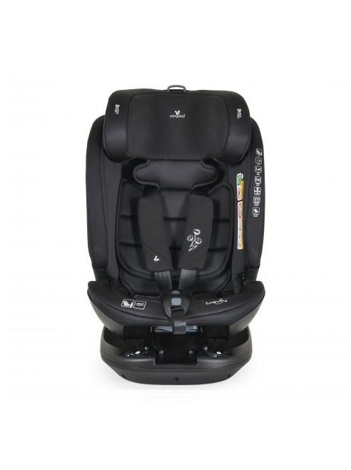 GRAVITY I-size gyerekülés 40-150cm, SPS, forgatható talp, pamut huzat SZÜRKE