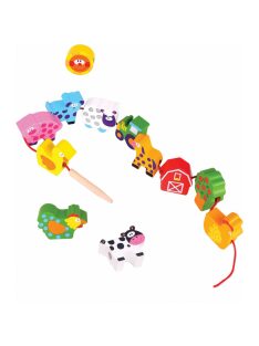 Tooky Toy felfűzhető fajáték farm