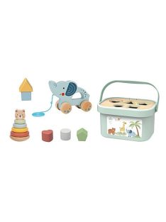 Tooky toy 3in1 készségfejlesztő doboz formabedobóval