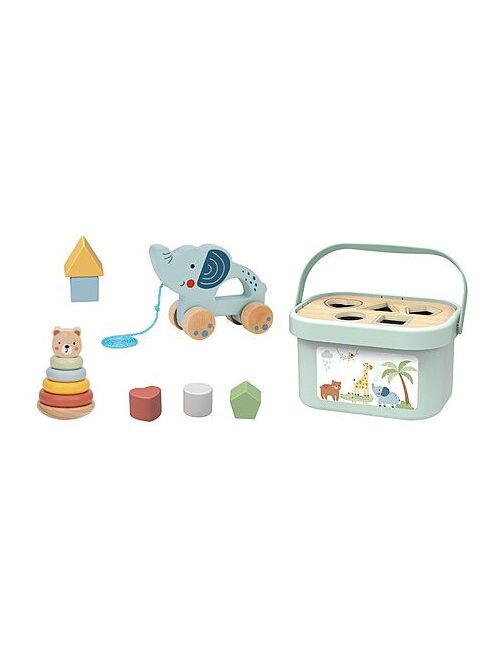 Tooky toy 3in1 készségfejlesztő doboz formabedobóval