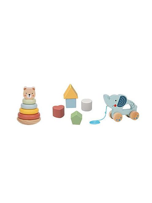 Tooky toy 3in1 készségfejlesztő doboz formabedobóval