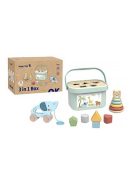 Tooky toy 3in1 készségfejlesztő doboz formabedobóval