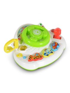 MŰANYAGJÁTÉK zenélő, világító kormány ZÖLD/FEHÉR