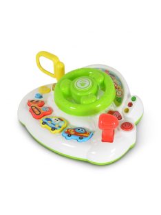 MŰANYAGJÁTÉK zenélő, világító kormány ZÖLD/FEHÉR