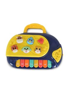 műanyag zongora állatokkal KÉK