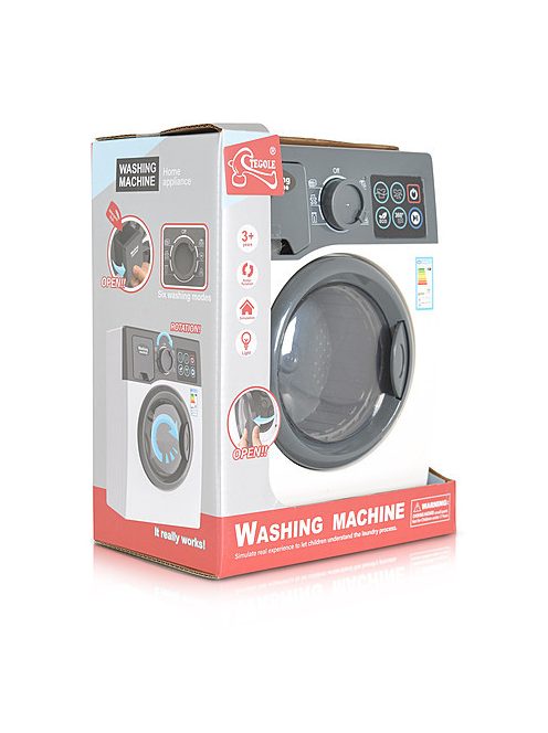 Műanyagjáték mosógép TEGOLE FEHÉR/SZÜRKE 